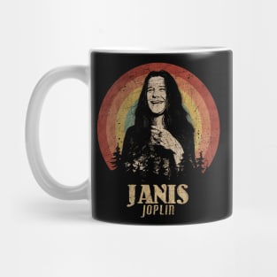 Retro Sunset Janis Joplin Mug